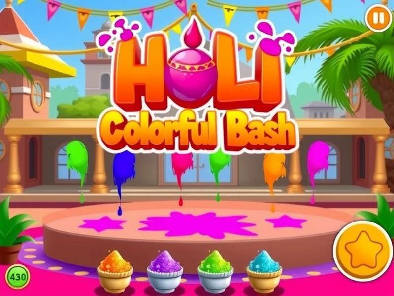 Holi Colorful Bash Game Screenshot